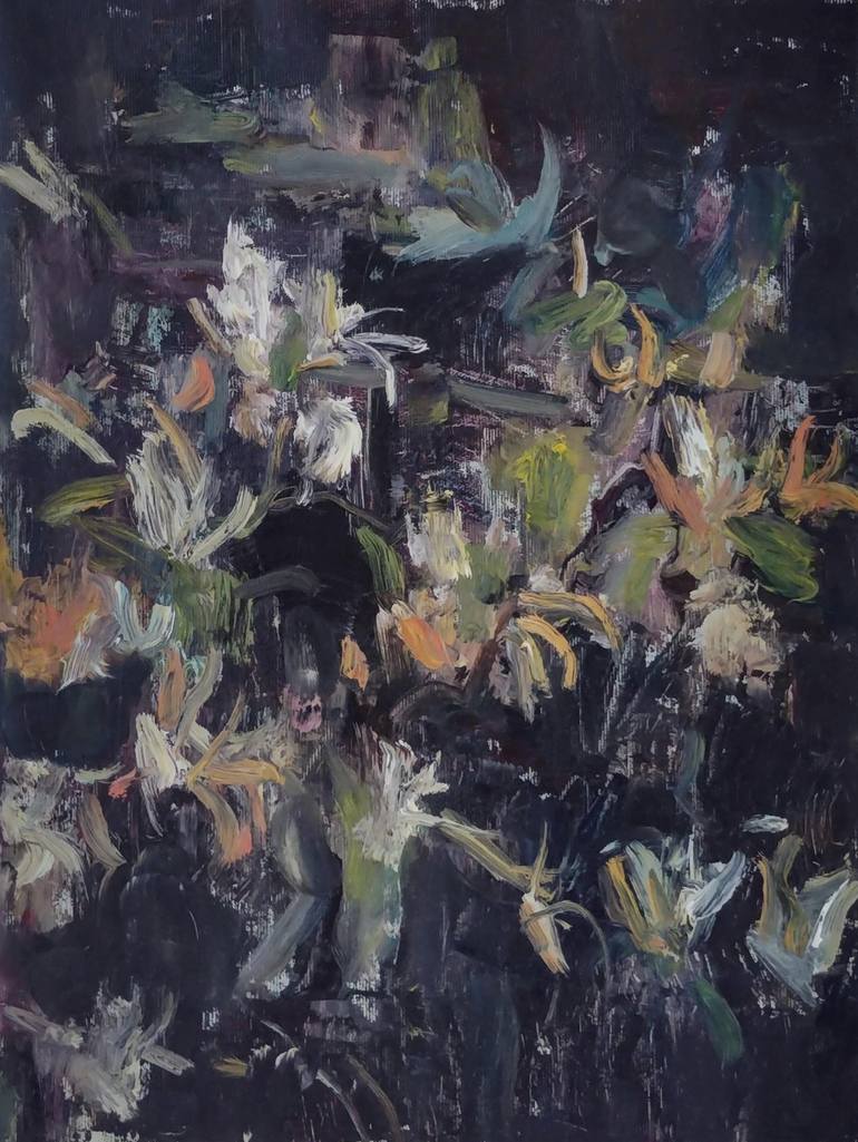 Original Expressionism Floral Paintings by Antonia Rusu