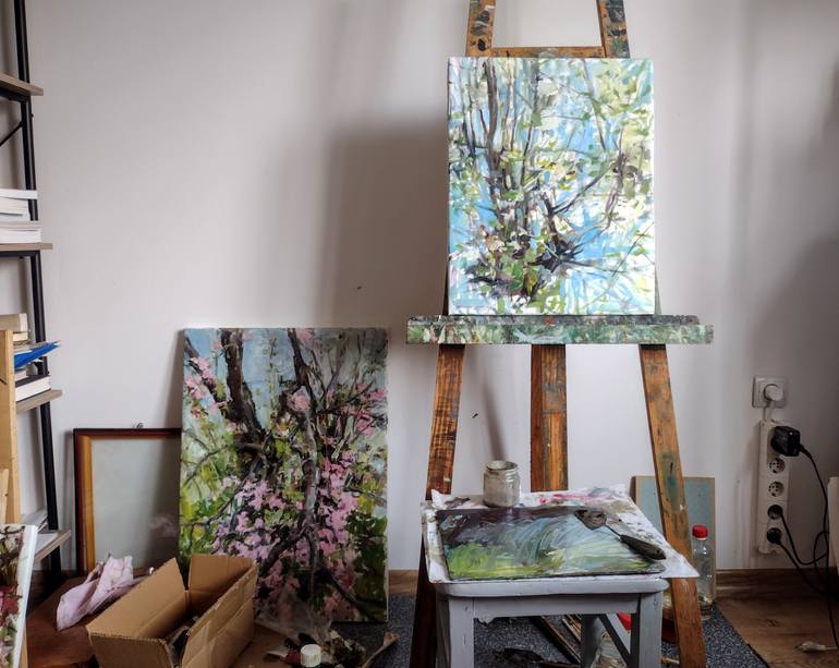 Original Abstract Landscape Painting by Antonia Rusu