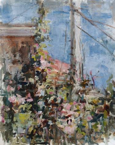 Original Expressionism Floral Painting by Antonia Rusu