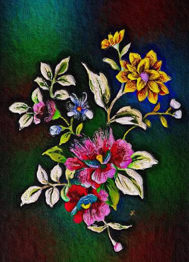 Flowers on Abstract thumb