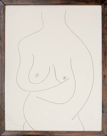 Original Nude Drawing by Leam Cika