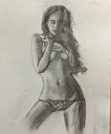 Original Figurative Women Drawings by Glen Stagg