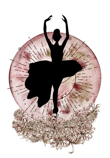 FASHION POSTER Ballerina with flower thumb
