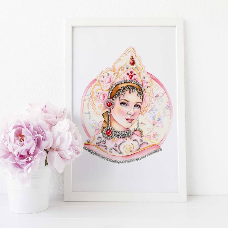 Original Other Fashion Painting by Leila Alieva