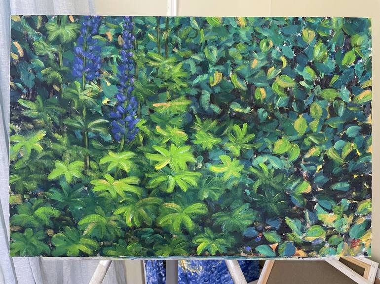 Original Impressionism Garden Painting by Oryslava ZVONKO