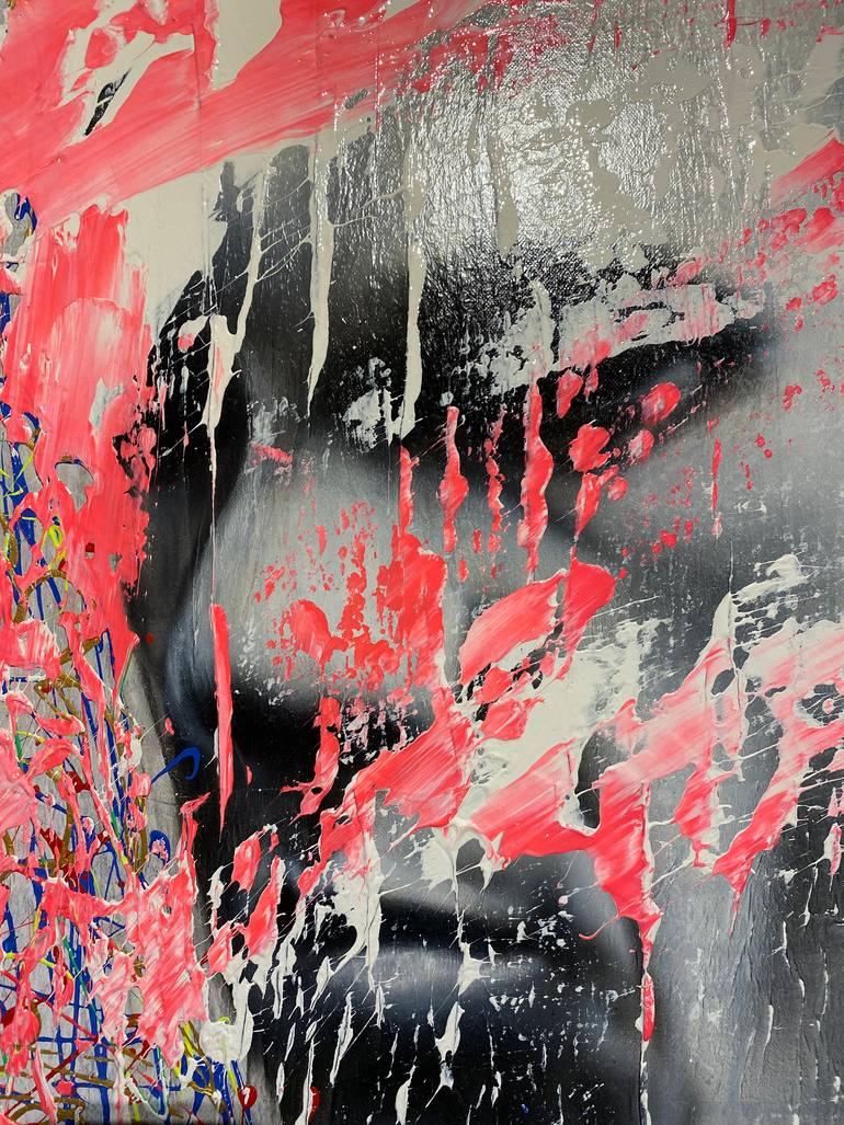 Original Abstract People Painting by Gunter Wenzel