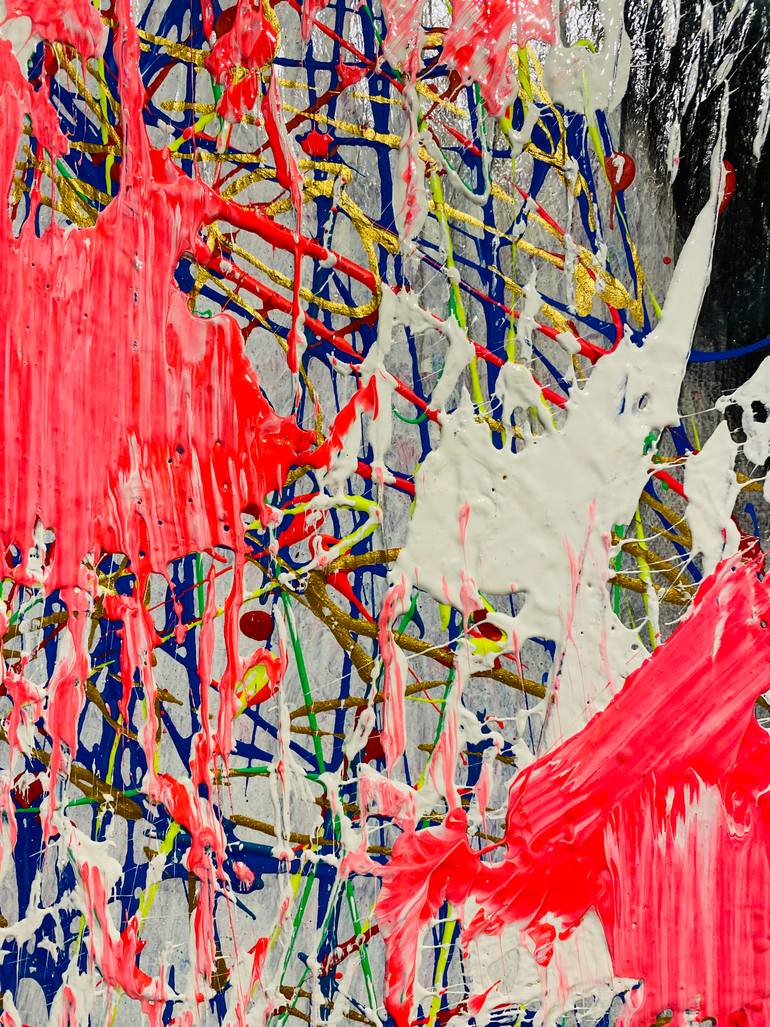 Original Abstract People Painting by Gunter Wenzel
