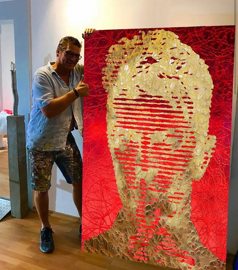 Original Abstract Expressionism Pop Culture/Celebrity Painting by Gunter Wenzel