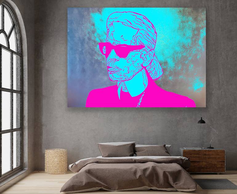 Original Abstract Celebrity Painting by Gunter Wenzel