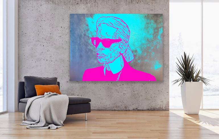 Original Abstract Celebrity Painting by Gunter Wenzel