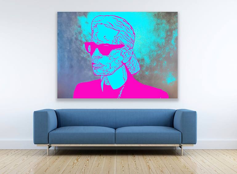 Original Abstract Celebrity Painting by Gunter Wenzel