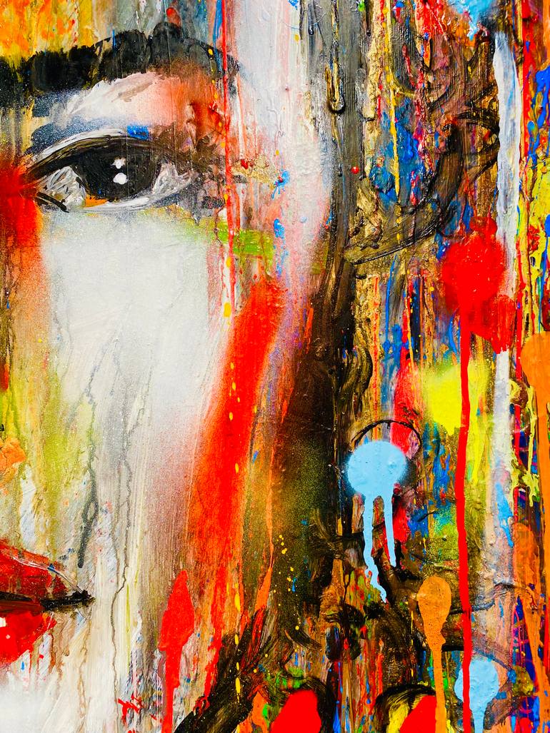 Original Abstract Celebrity Painting by Gunter Wenzel
