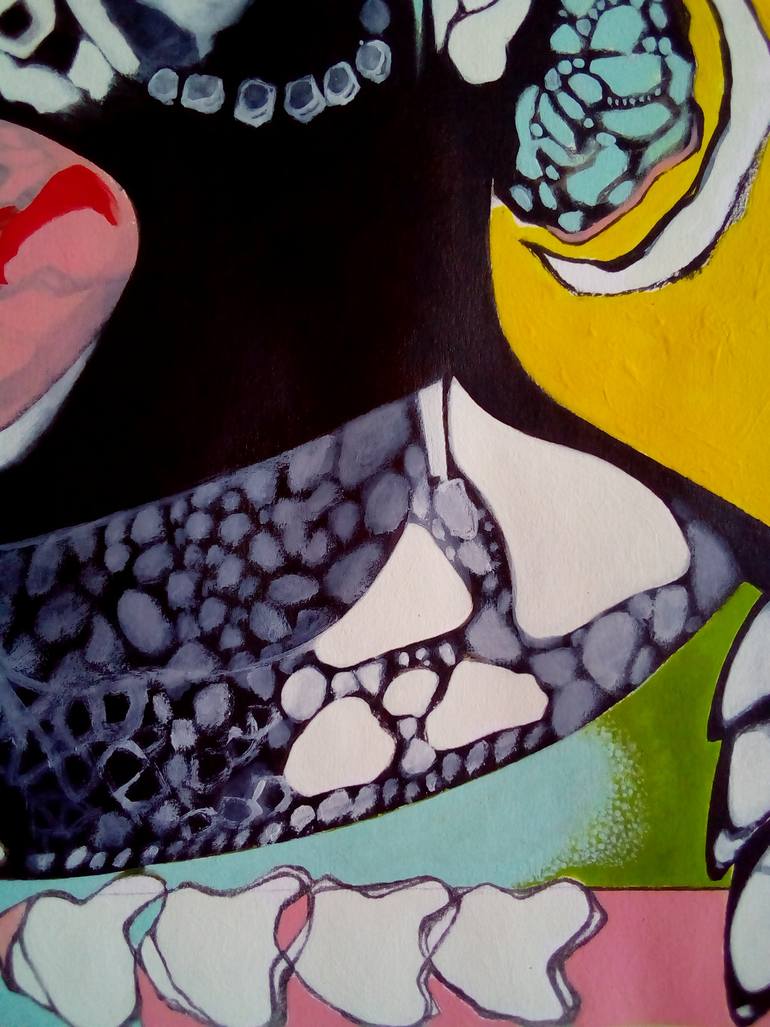 Original Contemporary Women Painting by Goormak Seck