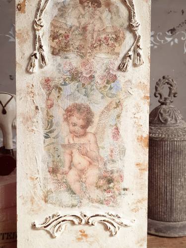 Baroque Style Cherub Angel Panel thumb