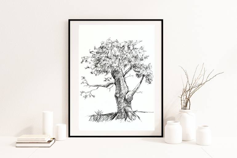 Original Abstract Tree Drawing by Gordana Rakusa