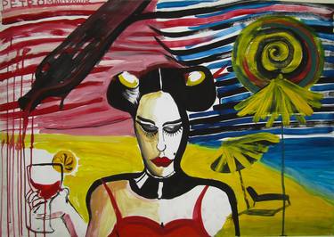 Original Fashion Painting by Oksana Martyniuk Collector of Young Art