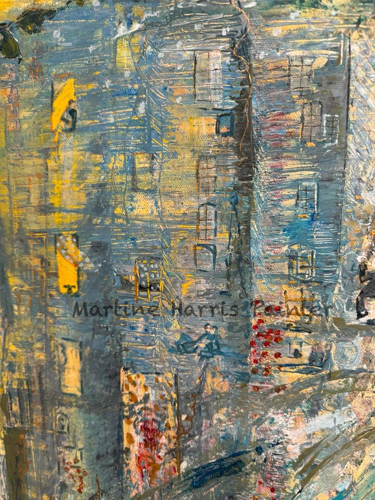 Original Abstract Cities Painting by MARTINE HARRIS