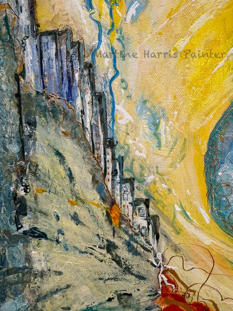 Original Abstract Cities Painting by MARTINE HARRIS
