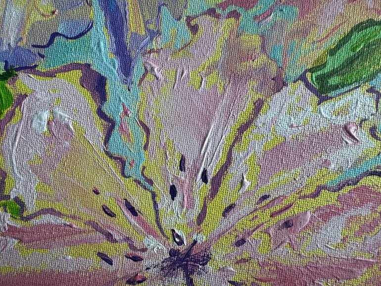 Original Abstract Expressionism Floral Painting by Martine Harris
