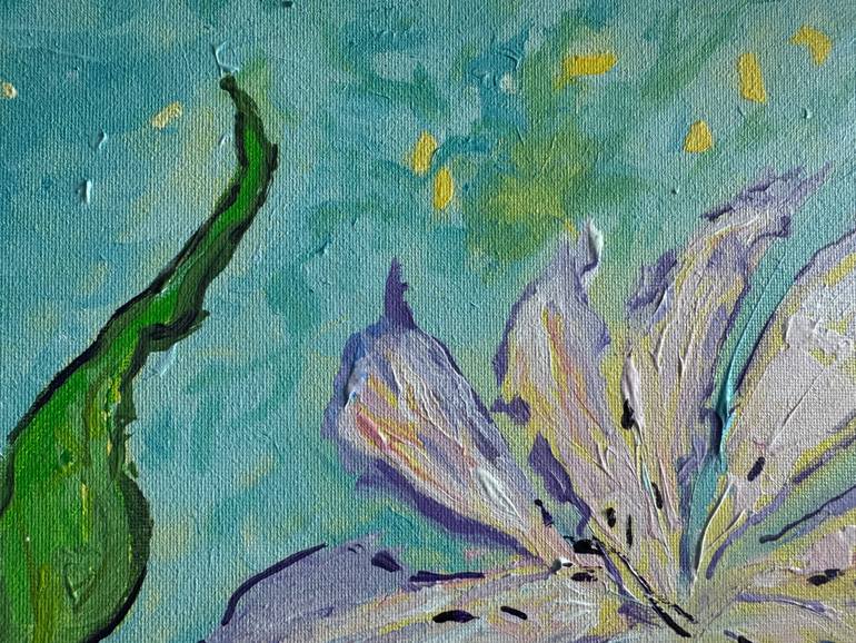 Original Abstract Expressionism Floral Painting by Martine Harris