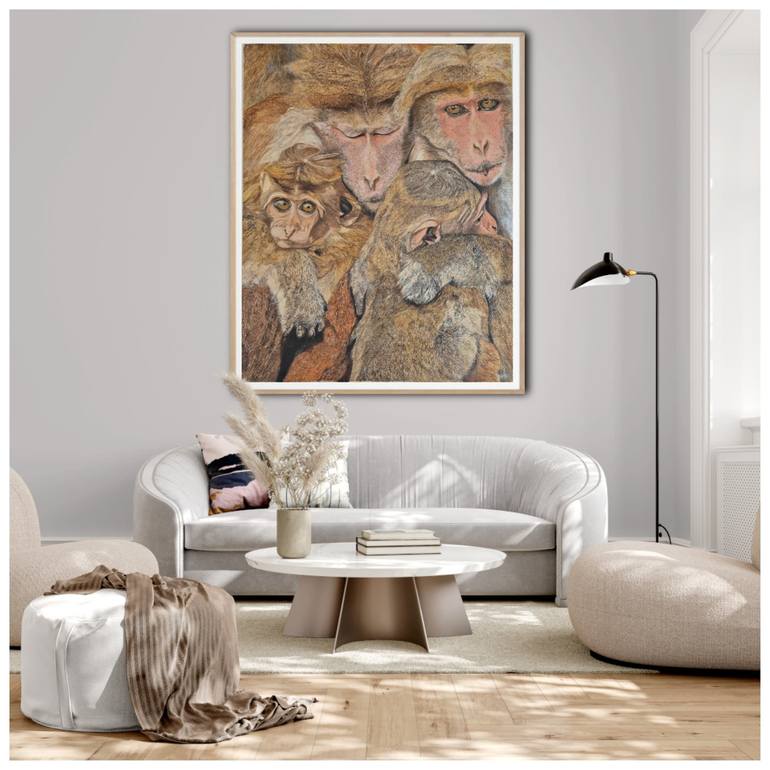 Original Art Deco Animal Painting by Sanduni Beddage