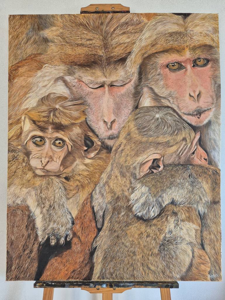 Original Art Deco Animal Painting by Sanduni Beddage