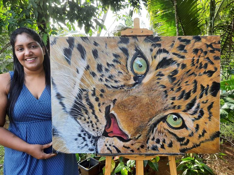 Original Art Deco Animal Painting by Sanduni Beddage