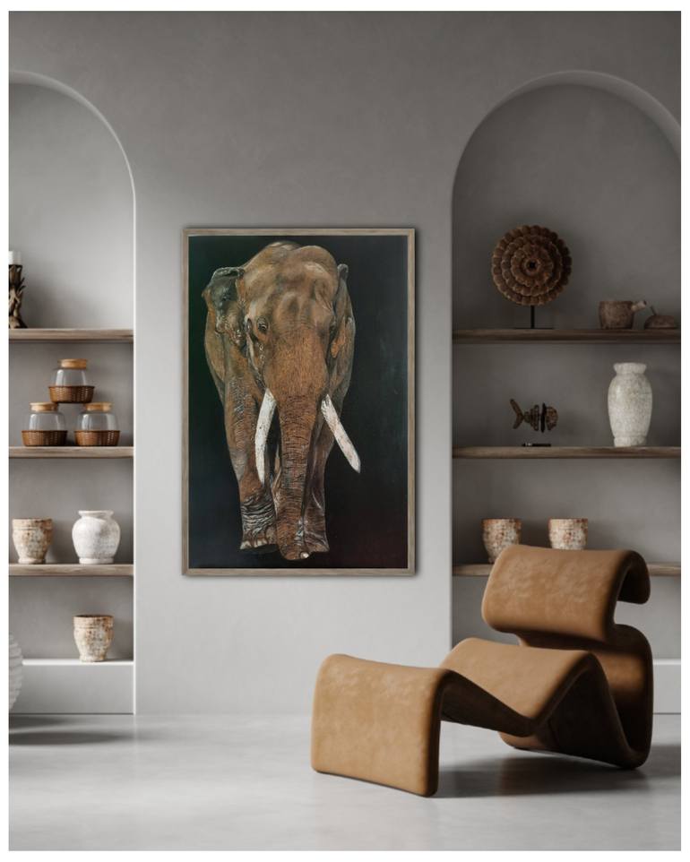 Original Art Deco Animal Painting by Sanduni Beddage