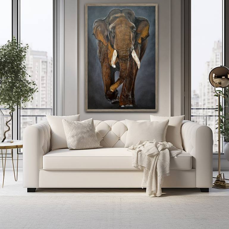 Original Art Deco Animal Painting by Sanduni Beddage