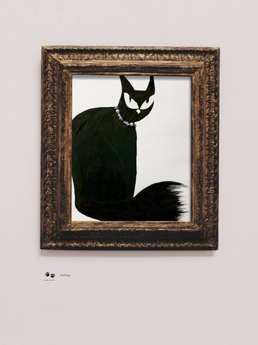 Original Minimalism Animal Paintings by Diamond Cat