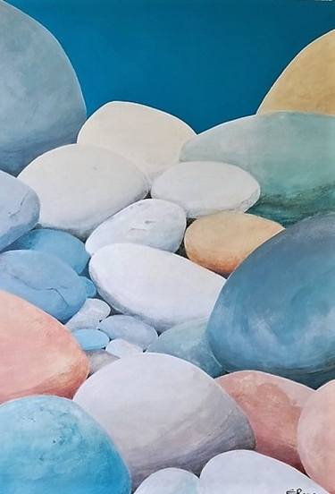 Original Abstract Beach Paintings by Elena Rodríguez López