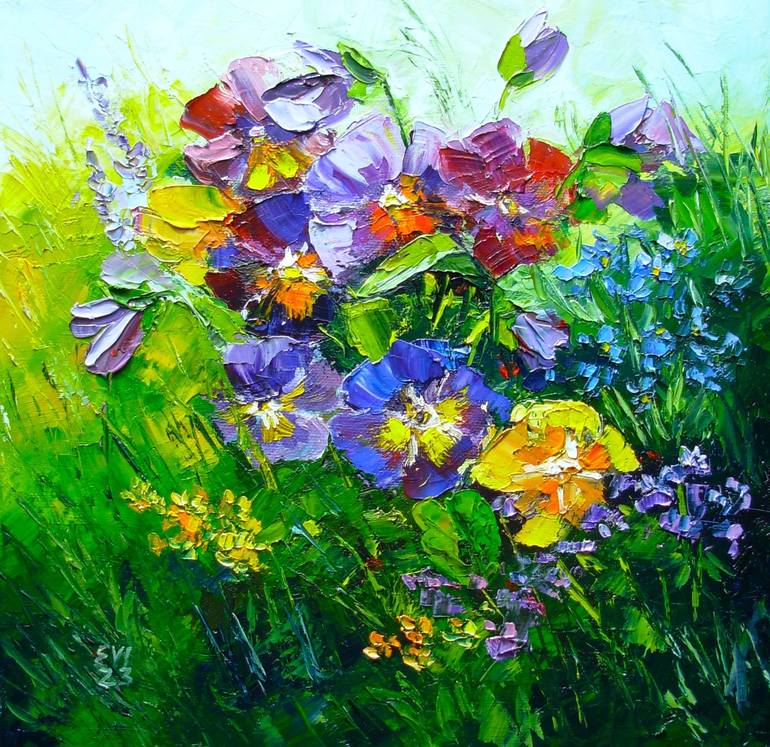 Original Floral Painting by Elena Ivanova