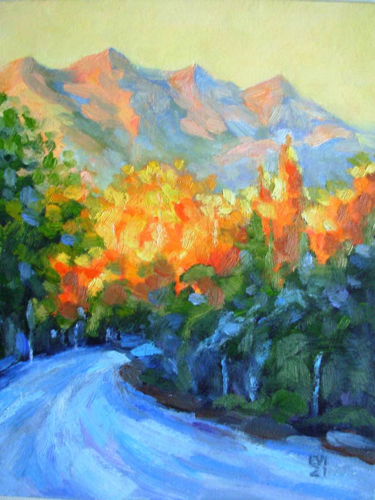 Original Impressionism Landscape Painting by Elena Ivanova