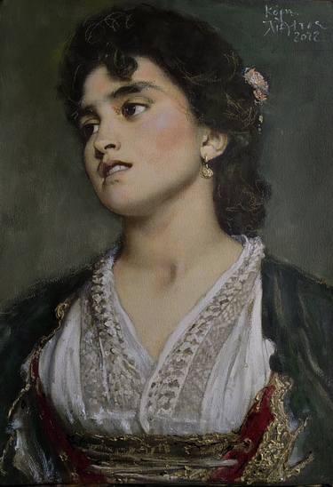 Original Women Paintings by LAZAROS PANTOS