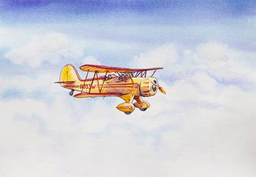 Print of Fine Art Aeroplane Paintings by Aleksandr Kachesov