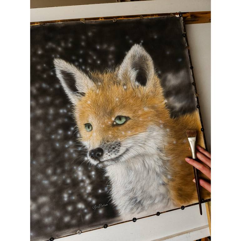 Original Art Deco Animal Painting by Olga Belova