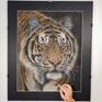 Hyper realistic silk painted Tiger portrait