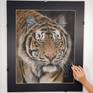 Hyper realistic silk painted Tiger portrait