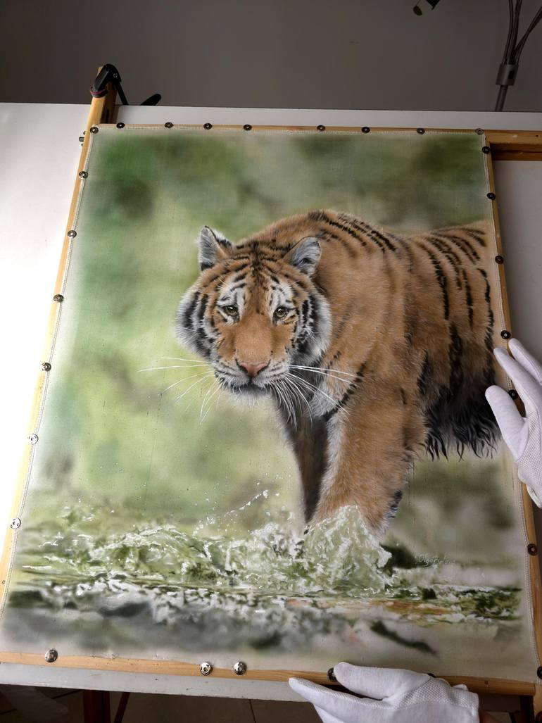 Original Photorealism Animal Painting by Olga Belova