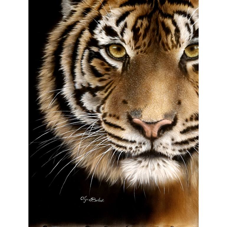 Original Art Deco Animal Painting by Olga Belova