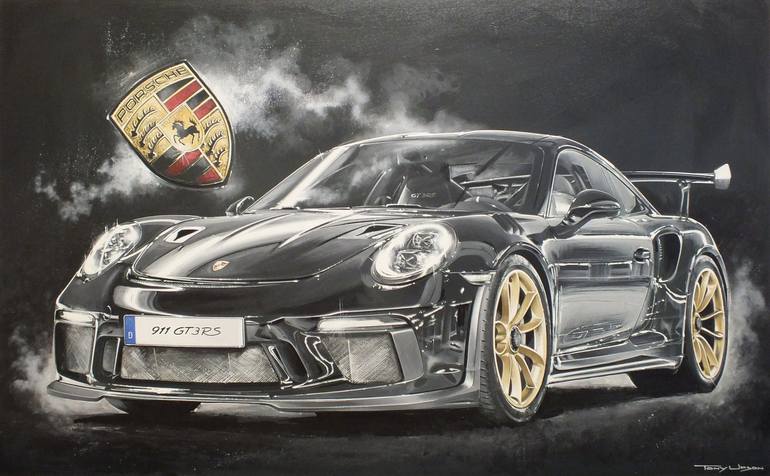 Porsche GT3RS Painting by Tony UPSON | Saatchi Art