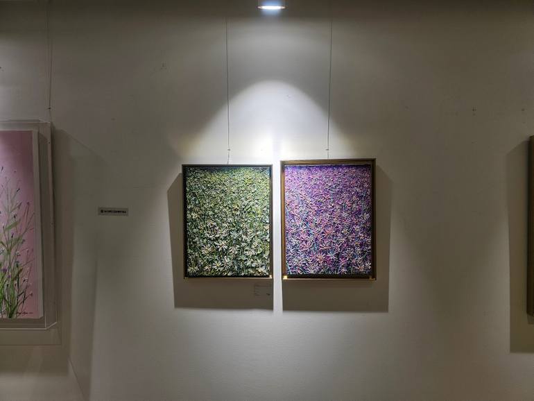 Original Art Deco Floral Painting by Eun-Hye Seo
