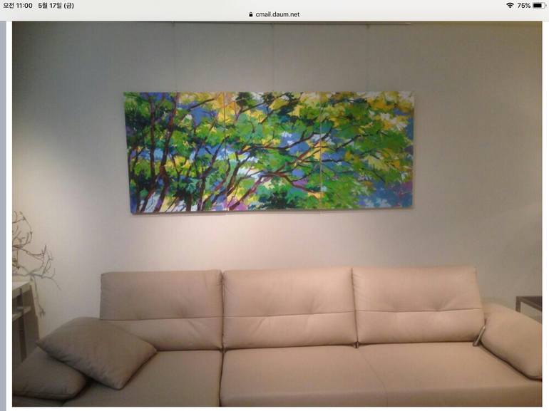 Original Abstract Tree Painting by Eun-Hye Seo