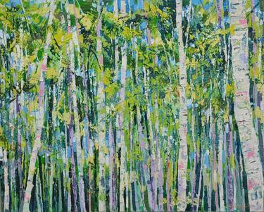 Original Abstract Tree Paintings by Eun-Hye Seo