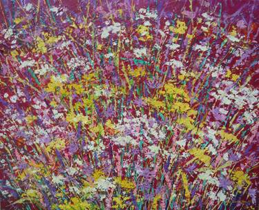 Original Abstract Garden Paintings by Eun-Hye Seo