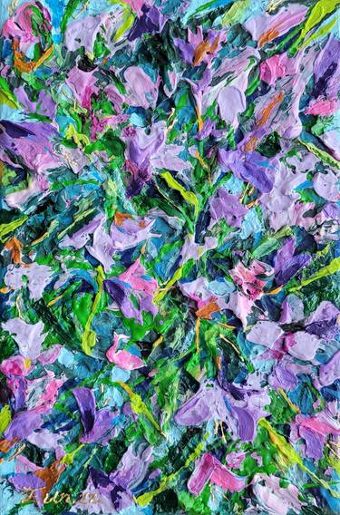 Original Abstract Garden Paintings by Eun-Hye Seo