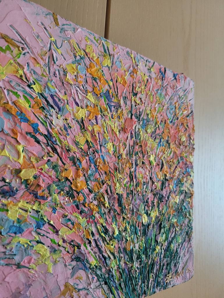Original Abstract Floral Painting by Eun-Hye Seo