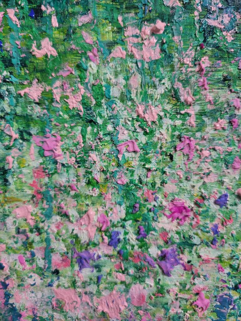 Original Abstract Garden Painting by Eun-Hye Seo