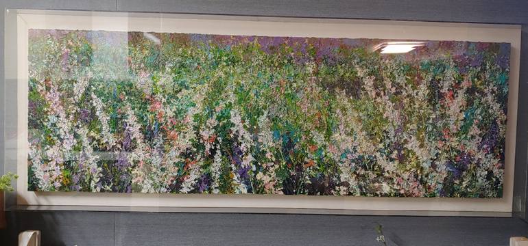 Original Abstract Garden Painting by Eun-Hye Seo