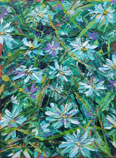 Original Abstract Garden Paintings by Eun-Hye Seo